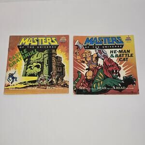 Masters Of The Universe Talking Books & Records 1983 Vintage MOTU He-Man Battle
